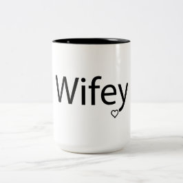 Wifey - Black 15 oz Two-Tone Mugg