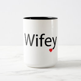 Wifey - Black 15 oz Two-Tone Mugg