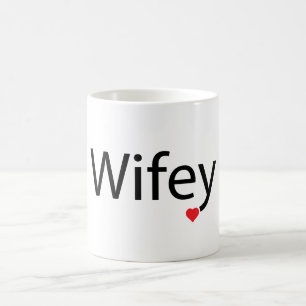 Wifey - Black/White 11 oz Morphing Mugg
