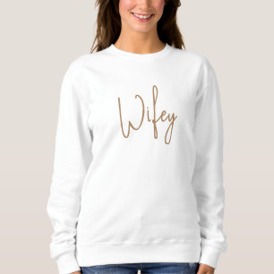 Wifey Bride-årsjubileum Typografi T Shirt