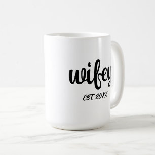 Wifey Bröllop-årsdagen önskemål för make Kaffemugg