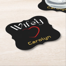 Wifey Bröllop-årsdagen Party Underlägg Papper