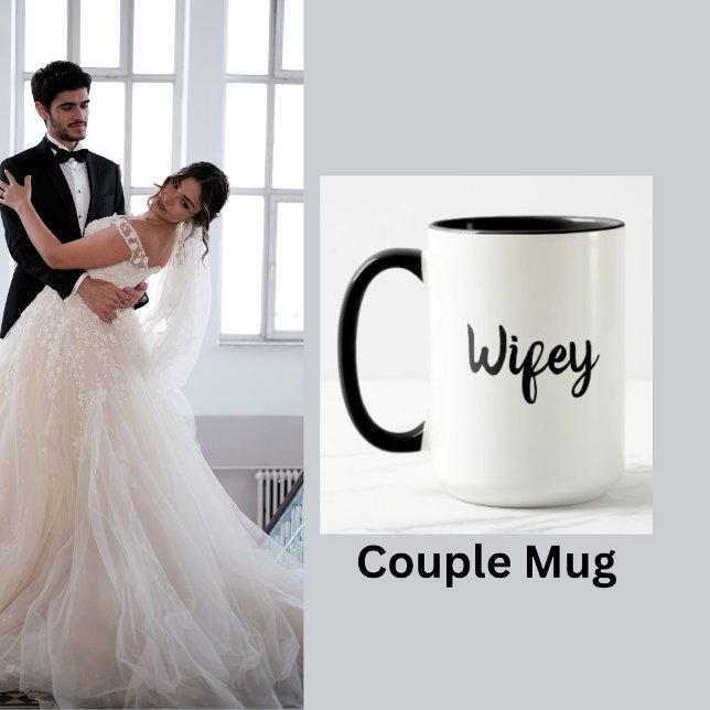 Wifey Bröllop Honeymoon Couple Mugg (Skapare uppladdad)