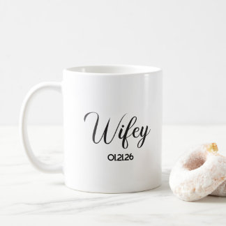 Wifey Bröllop kaffe mugg