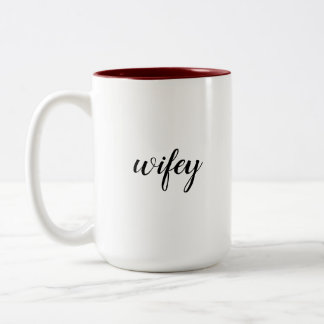 Wifey bröllop Två-Tonad mugg