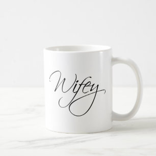Wifey Calligraphy Kaffemugg