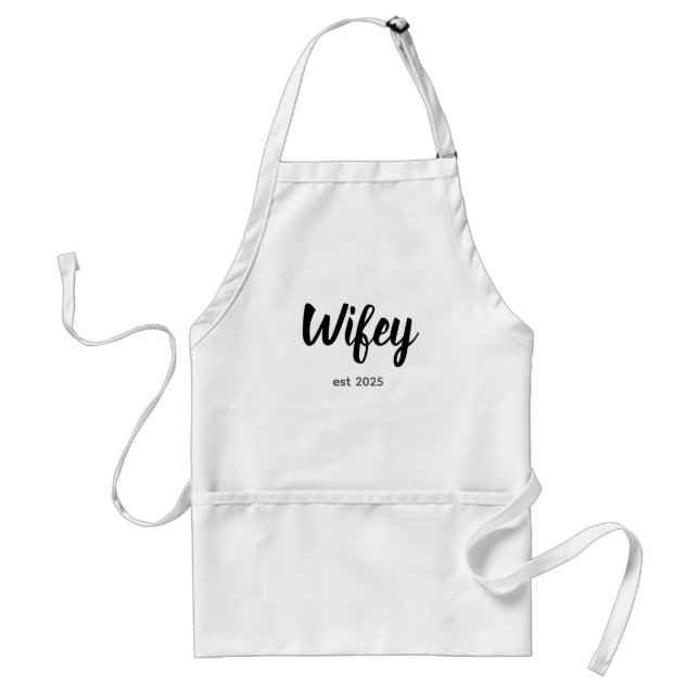 Wifey Custom Bride, Fiance Gift Förkläde (Framsidan)