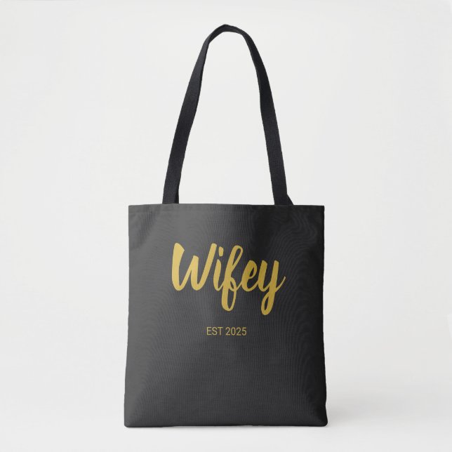 Wifey Custom Gold Bride, Fiance Gift Tygkasse (Framsida)