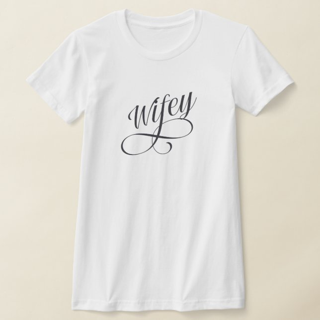 Wifey Cute Script New-Shirt T Shirt (Laydown)