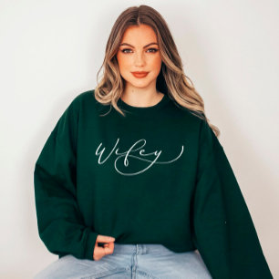 Wifey Cute Script Newlyged Sweatshirt T Shirt