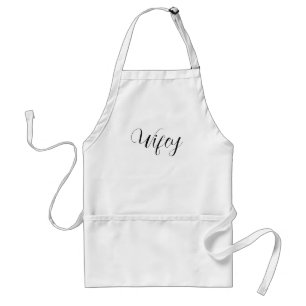 Wifey Elegant Black Script White Women Förkläde