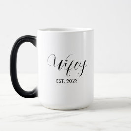 Wifey Elegant Black Script White Women Magisk Mugg