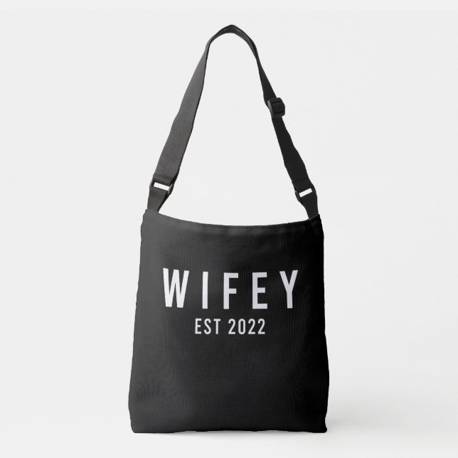 Wifey Est 2022 Bride To Be Bachelorette Party Axelväska (Framsida)