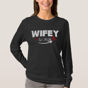 Wifey Est 2026 - hjärtdesign T Shirt