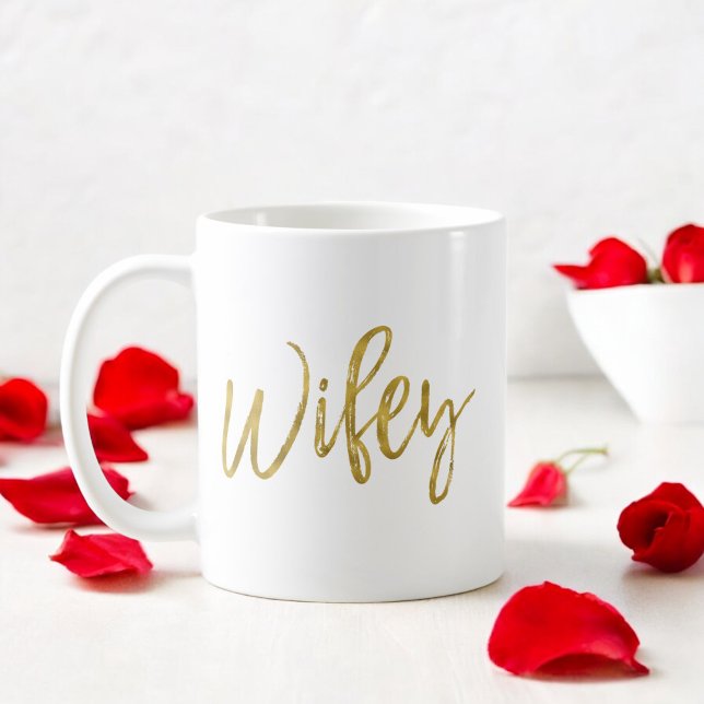 Wifey Gold Foil Birthday Coffee Kopp (Skapare uppladdad)