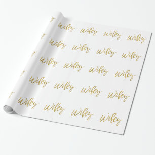 Wifey Gold Foil Wrapping Papper Presentpapper
