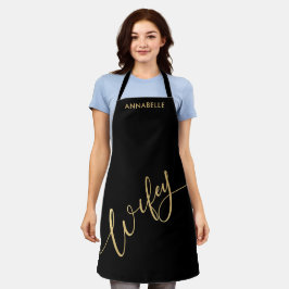 Wifey Guld Script Newlyweds Apron