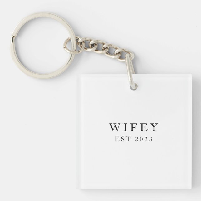 Wifey/Husby Anpassningsbar Bride, Fiance Gift (Framsidan)