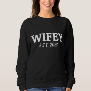 Wifey/Husby Anpassningsbar Bride, Fiance Gift T Shirt