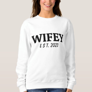 Wifey/Husby Anpassningsbar Bride, Fiance Gift T Shirt