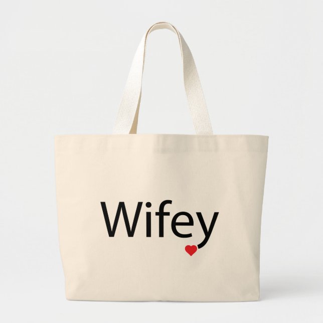 Wifey - Jumbo Tote Jumbo Tygkasse (Framsidan)