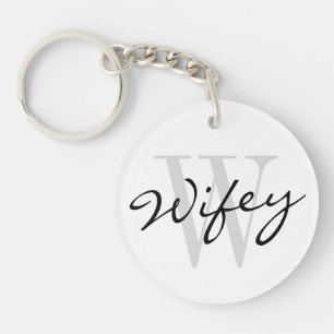 WIFEY-keychain för att gifta sig bruden och nygift