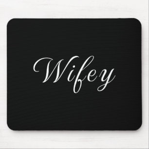 Wifey Modern Black Script White Womens Musmatta