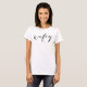 Wifey Modern Black Script White Womens T-shirt (Hel framsida)