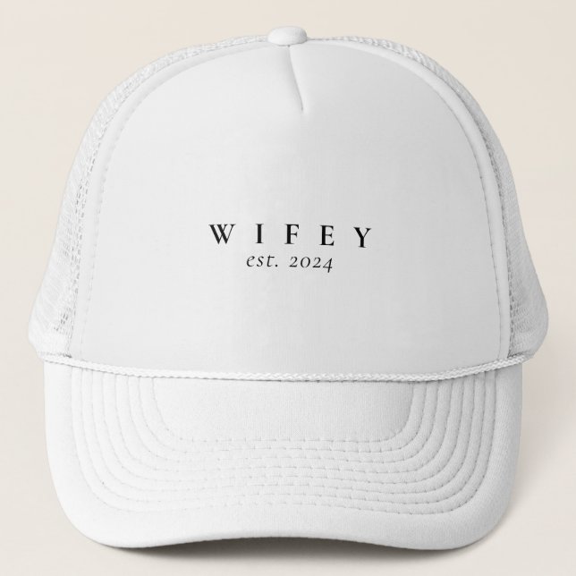 Wifey Modern Minimalist Personlig Bride Keps (Framsida)