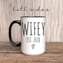 Wifey-mugg – Personlig bröllopsgåva till bruden