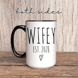 Wifey-mugg – Personlig bröllopsgåva till bruden Mugg