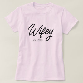 Wifey Personlig Förlovningspresent Till Henne Brud T Shirt