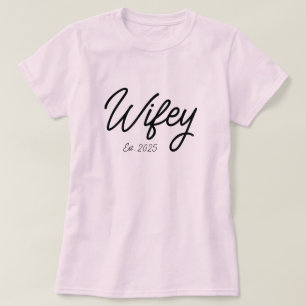 Wifey Personlig Förlovningspresent Till Henne Brud T Shirt