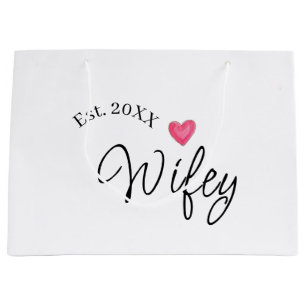 Wifey rött hjärta est. År framtida fru valentine's