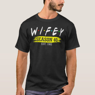Wifey Season 40 Est 1982 Marriage 40th Wedding Ann T Shirt