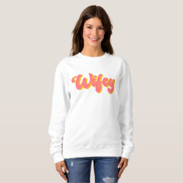 Wifey söt retro-design t shirt