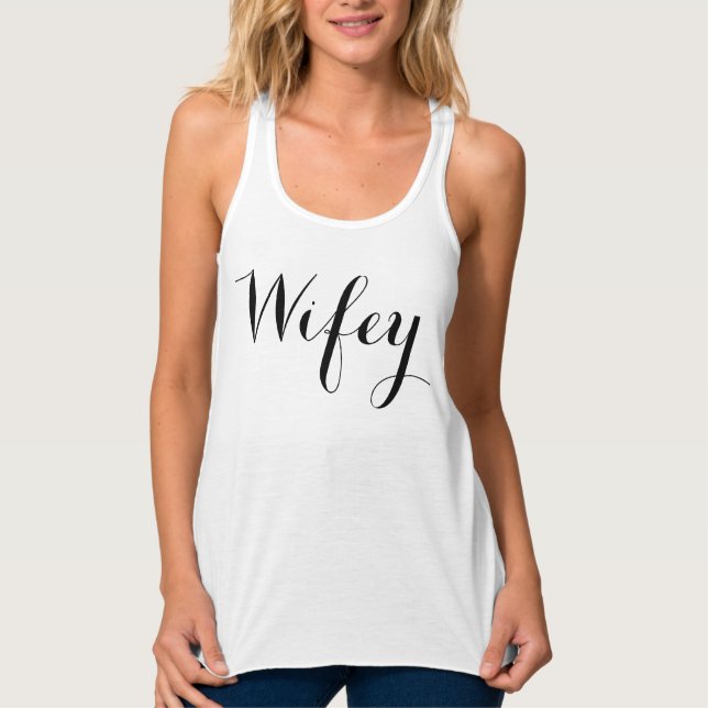 Wifey tank linne med racerback  (Framsida)