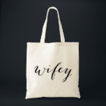 Wifey tote for bride honeymoon eller bröllop tygkasse<br><div class="desc">Wifey tote for bride honeymoon eller bröllop</div>