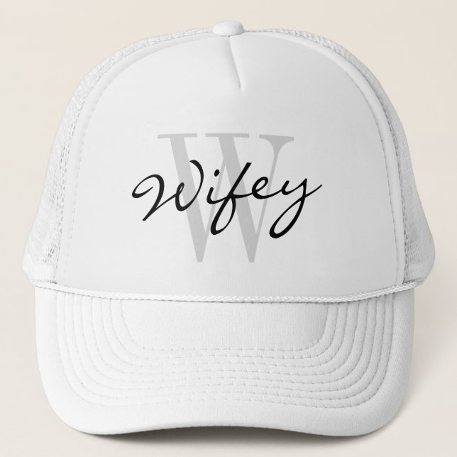WIFEY-truckerkeps för att gifta sig bruden Keps (Framsida)