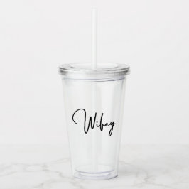 Wifey Tumbler 16oz, klar Take Away Mugg