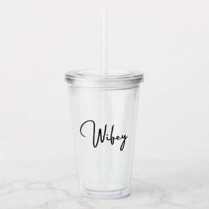 Wifey Tumbler 16oz, klar Take Away Mugg