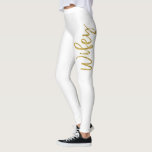 Wifey White & Guld Faux Foil Typography Yoga Byxor<br><div class="desc">Wifey White & Guld Faux Foil Typography Yoga Byxor. Wifey Yoga Byxor är perfekt för att arbeta med din Honeymoon Vacation.</div>