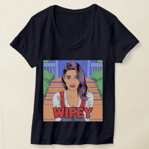 Wifey Womens V-Nacke T-Shirt