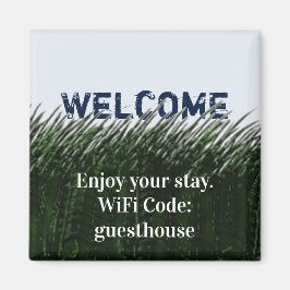 WiFi Code Guest House Grönt Grass Vacation Home Magnet