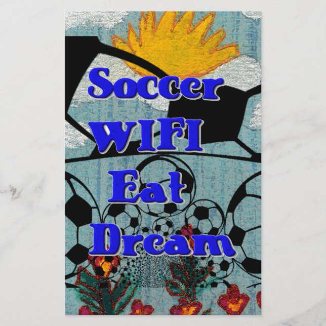 WIFI Eat Dream - Roligt Sports Art Print (Framsida)