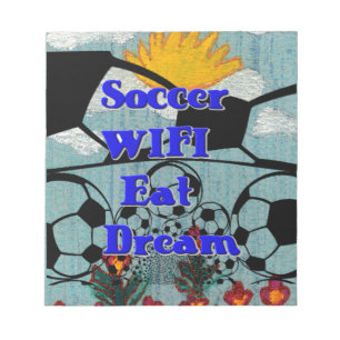 WIFI Eat Dream - Roligt Sports Art Print Anteckningsblock