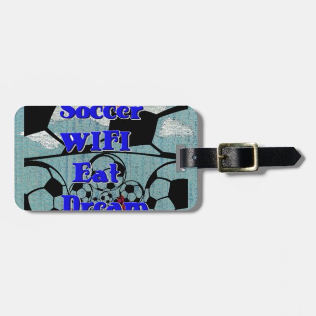 WIFI Eat Dream - Roligt Sports Art Print Bagagebricka (Horisontell Framsida)