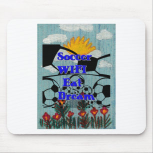 WIFI Eat Dream - Roligt Sports Art Print Musmatta