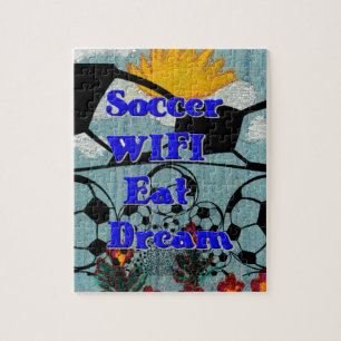 WIFI Eat Dream - Roligt Sports Art Print Pussel