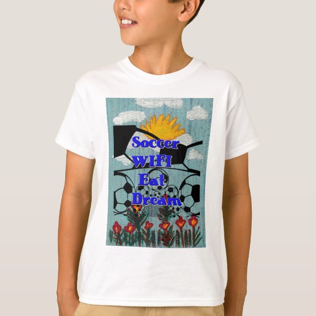 WIFI Eat Dream - Roligt Sports Art Print T Shirt (Framsida)